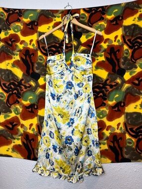 NWT Y2K Vintage Betsey Johnson Silk Sun Dress Size 4 Womens